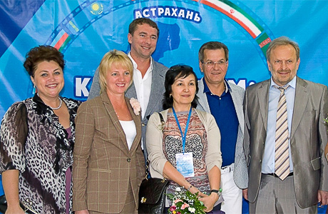 На снимке:  Министр культуры Астраханской области И.В. Тарасова, зам.председателя Правительства Астраханской области по социальной политике Г.А. Зотеева, председатель совета директоров киностудии 